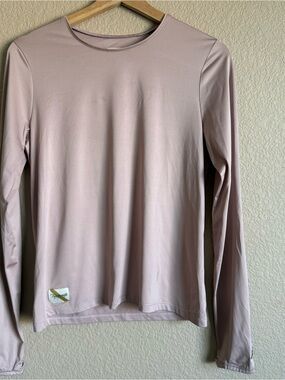 Tracksmith Long Sleeves Running Performance Top Waffle Texture Mauve Pink Sz S
